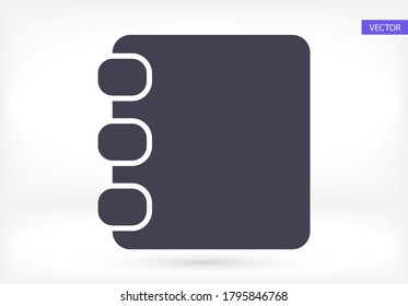 icono del libro de contactos. libro de contactos. Icono del Vector EPS 10. El trabajo se hace para tu uso. trabajar con el fondo