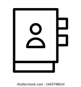 contacts book icon. flat illustration of contacts book vector icon for web, pattern, design, etc.