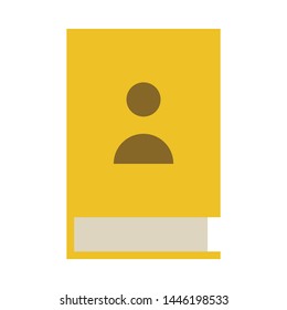 contacts book icon. flat illustration of contacts book vector icon for web, pattern, design, etc.