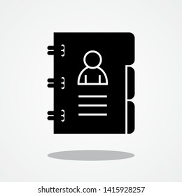 Contacts Book Icon with Gray Shadow