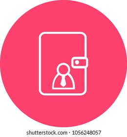 Icono del libro de contactos en estilo plano moderno aislado en segundo plano. Símbolo de la página de iconos del libro de contactos para el diseño del sitio web Símbolo del icono del libro de contactos, aplicación, interfaz de usuario. Icono del libro de contactos Ilustración del vector, EPS10.