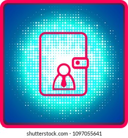 Ícone do livro de contatos em estilo moderno isolado no plano de fundo. Símbolo da página do ícone do livro de contatos para o design do seu site Ícone do livro de contatos logotipo, aplicativo, UI. Ícone do livro de contatos Ilustração do vetor, EPS10.