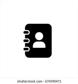 Contacts book icon in trendy flat style isolated on background. Contacts book icon page symbol for your web site design Contacts book icon logo, app, UI. Contacts book icon Vector illustration, EPS10.