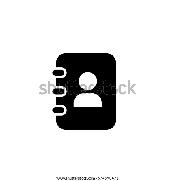 Contacts Book Icon Trendy Flat Style Stock Vector Royalty Free 674590471