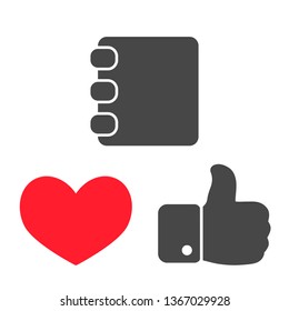 contacts book icon. Vector Eps 10