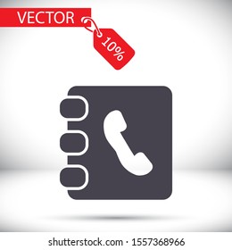 contacts book icon. Vector Eps 10. Lorem Ipsum Flat Design