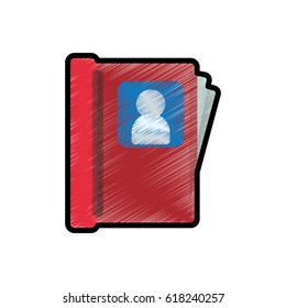 Contacts book isolated