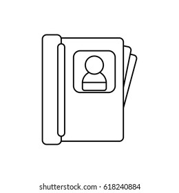 Contacts book isolated