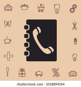 Contacts book vector icon