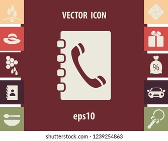 Contacts book vector icon