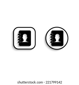 contacts book  - vector icon