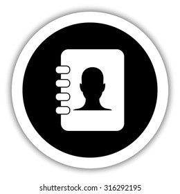 contacts book  - vector icon