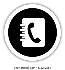 contacts book  - vector icon