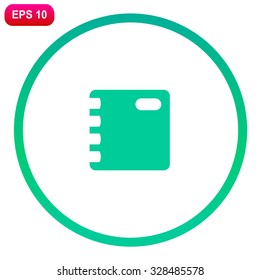 Contacts book vector icon.