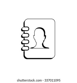 contacts book - vector icon