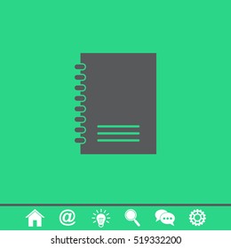 Contacts book vector icon.