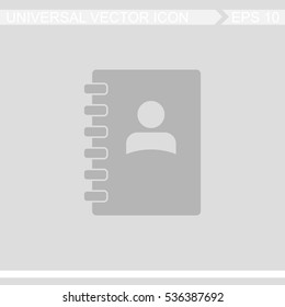Contacts book vector icon.