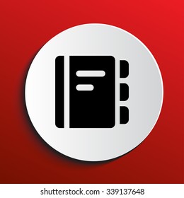 contacts book vector icon, flat design