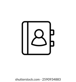 contacts book vector icon phone book sign