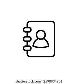contacts book vector icon phone book sign