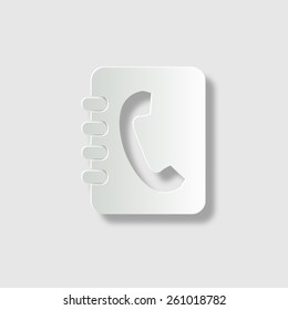 contacts book  - vector icon with shadow