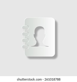 contacts book  - vector icon with shadow
