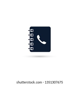 Contacts Book vector isolated icon, flat design.