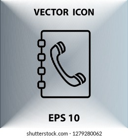 Contacts book vector outline icon