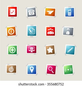 Contacts card icons for web