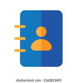 icono aislado del libro de directorios de contactos
