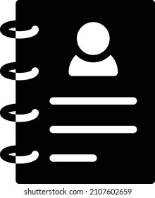 contacts directory Icon isolated on white background. Vector illustration. Eps10. Vector icon for website design and app
