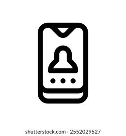 Contactos. Icono de trazo editable sobre fondo blanco.