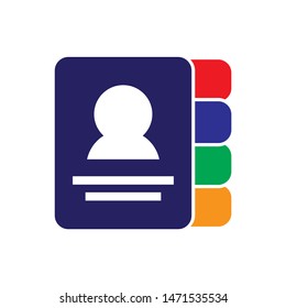 contacts icon. flat illustration of contacts - vector icon. contacts sign symbol