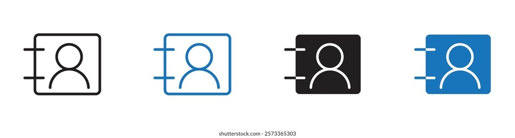 Contacts icon Flat line symbol