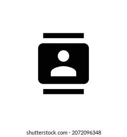 contacts Icon. Flat style design isolated on white background. Vector illustration