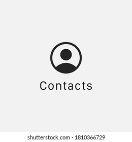 Contacts icon isolated on background. Account symbol modern, simple, vector, icon for website design, mobile app, ui. Vector Illustration