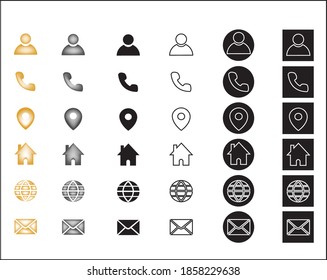 contacts icon pack different six styles