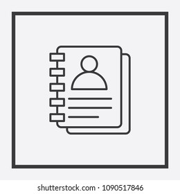 Contacts icon vector