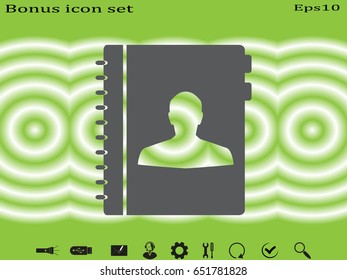 contacts icon, vector illustration eps10