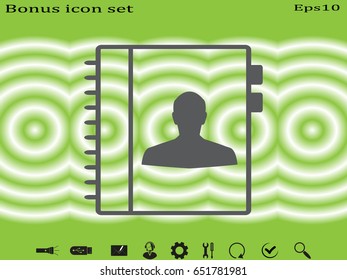 contacts icon, vector illustration eps10