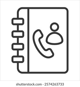 Contacts Icon Vector Illustration Outline