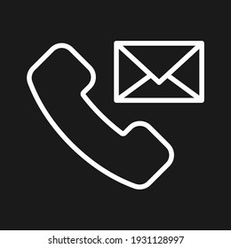 Kontaktiert das Symbol, Vektorbild. Kann auch für den Kundendienst verwendet werden. Geeignet für den Einsatz in Web-Apps, mobilen Apps und Printmedien.