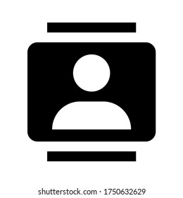 Contacts icon vector isolated on white background.
