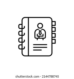 Icono de contactos en vector. logotipo