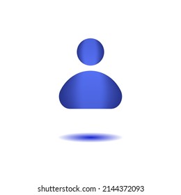 Icono de contactos.Ilustración de botón Diseño 3D.Vector premium.