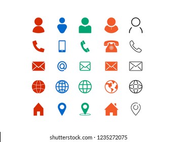 contacts icons types