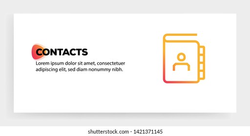 CONTACTS AND ILLUSTRATION ICON CONCEPT