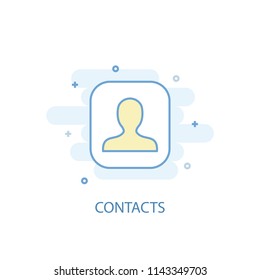 contacts line trendy icon. Simple line, colored illustration. contacts symbol flat design from Message set. Can be used for UI/UX