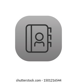 Contacts  - Line Vector Icon