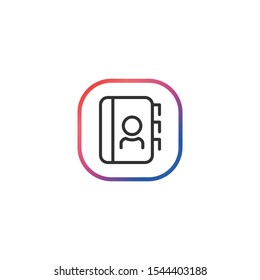 Contacts  - Line Vector Icon